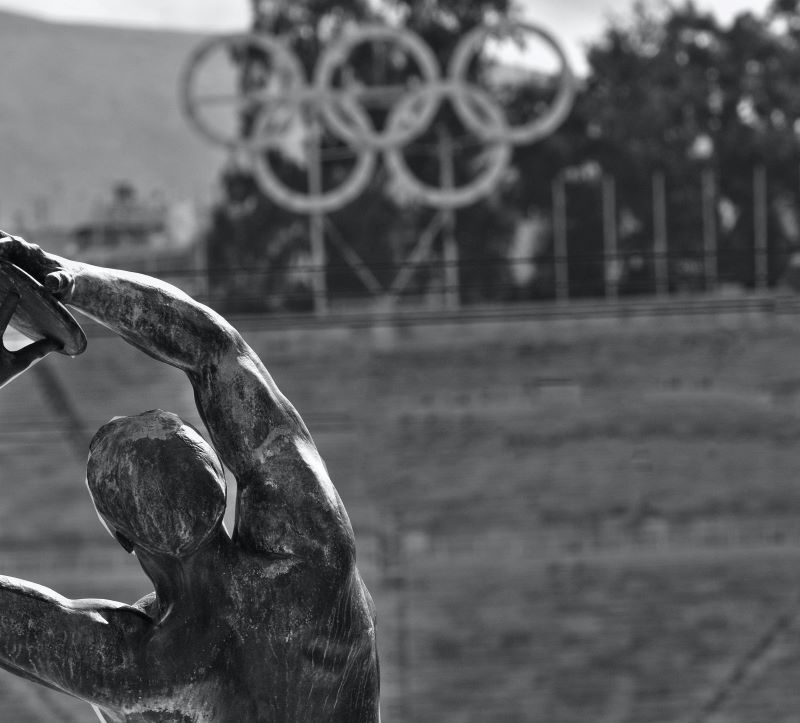 photo d'une statue des jeux olympiques
