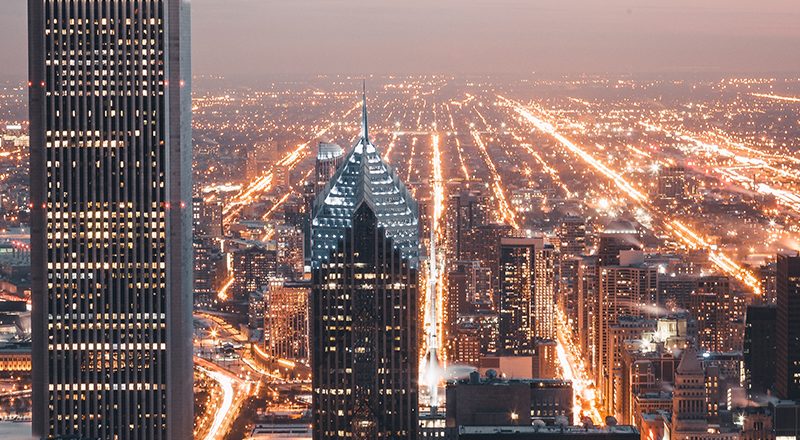 photo de la ville de new-york de nuit
