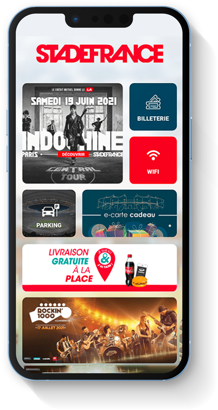 mockup d'une interface smart wifi dans un téléphone